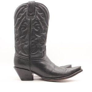 Rudel Western Boots Mex 24 Women’s Size 7 Leather Black Embroidered Cowboy